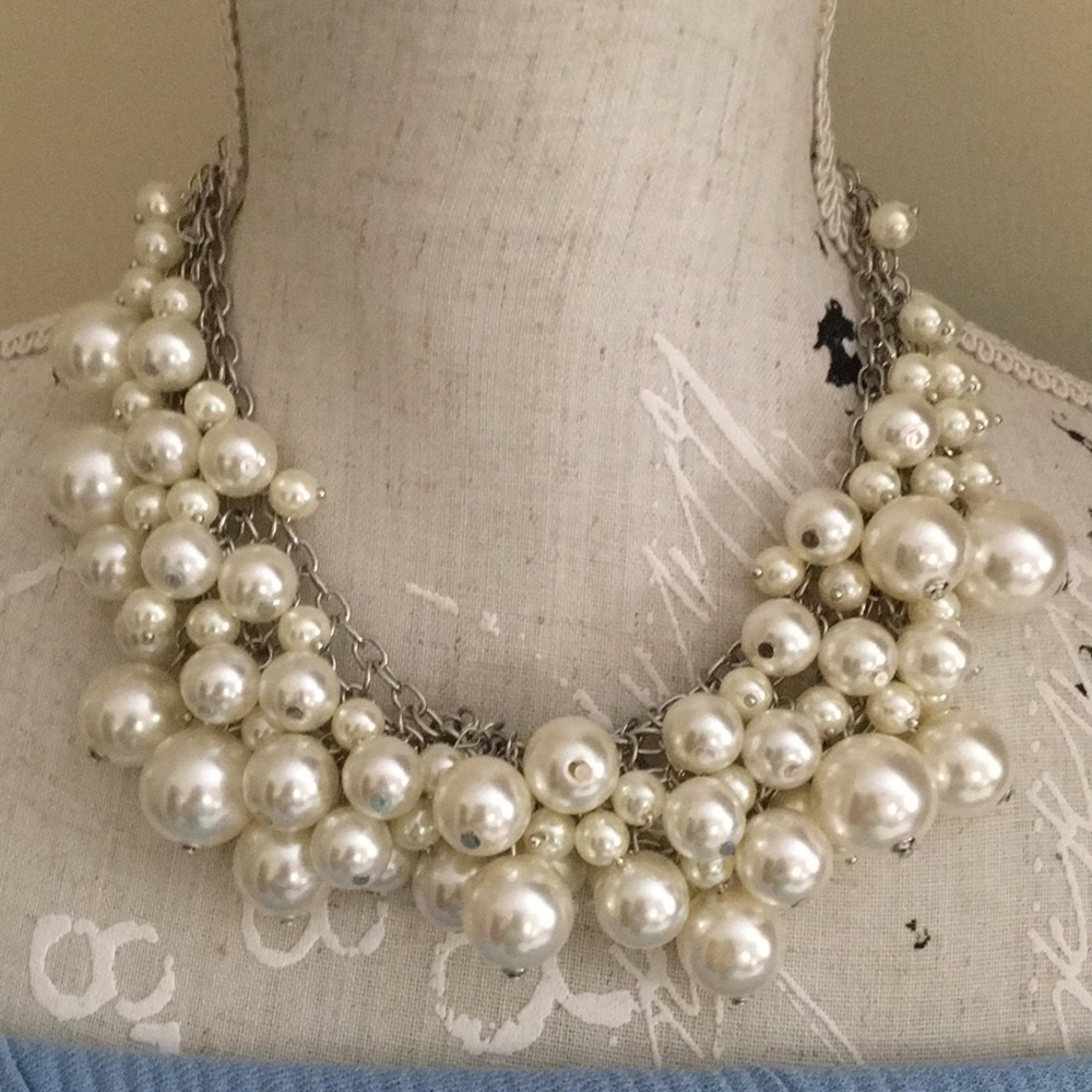 Brand New Bubble Pearl Statement Necklace